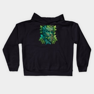 Jack Of The Wood Traditional Pagan Celtic Greenman Kids Hoodie